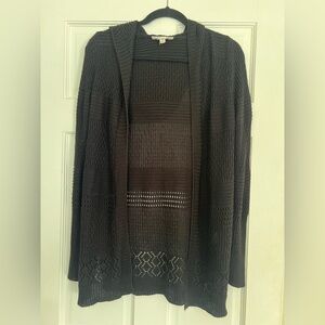 Pink Republic Black Open Knit Cardigan